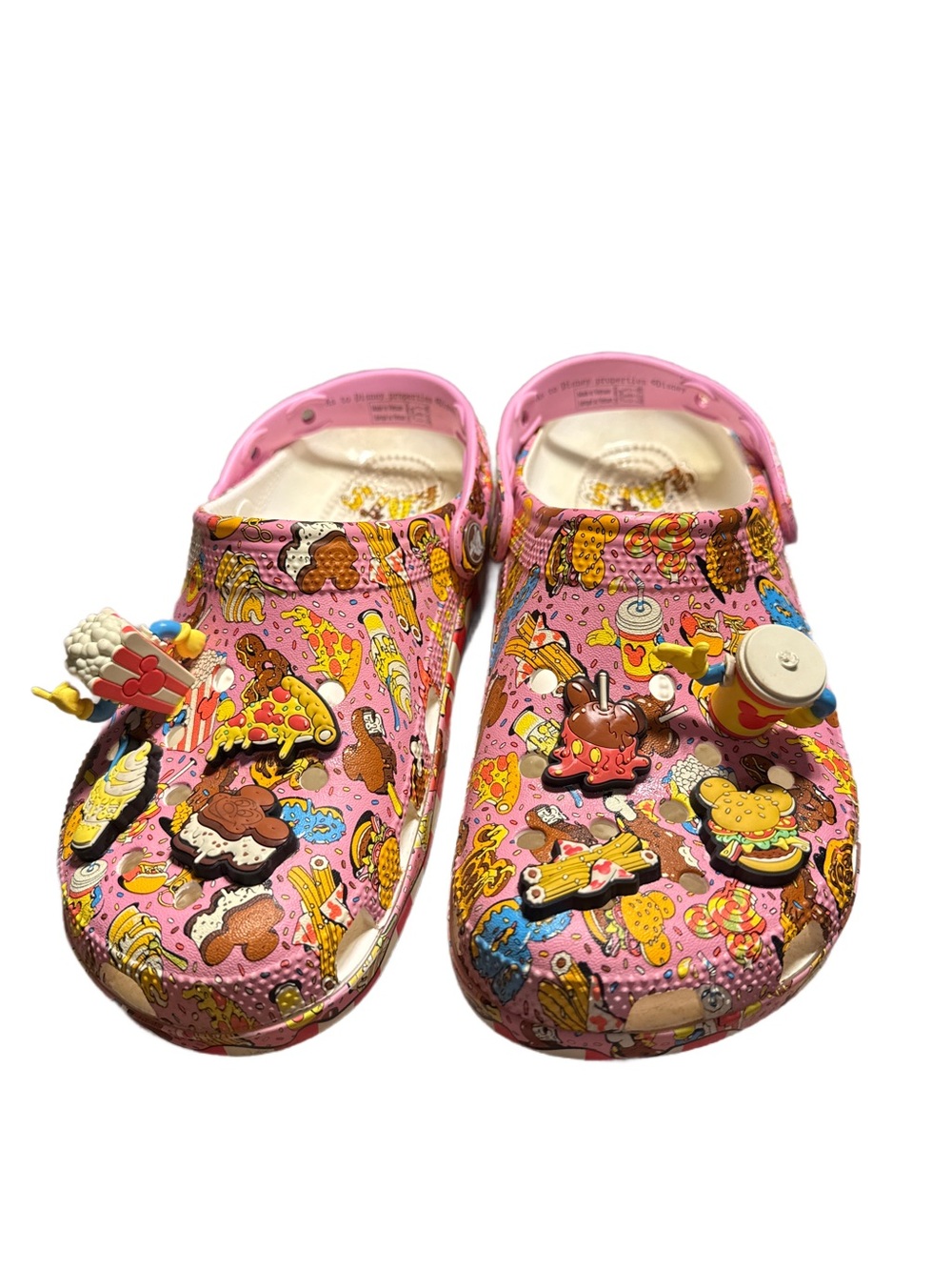 CROCS Disney Eats pink clogs sandals size 9 women 7 mens